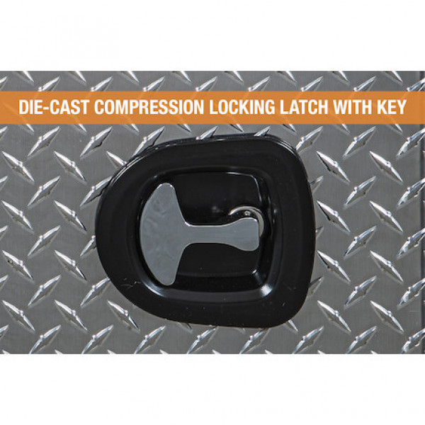 Image of 18x18x36 Inch Diamond Tread Aluminum Underbody Truck Box - Double Barn Door, 3-Point Compression Latch from Buyers Products. Part number: 1705205