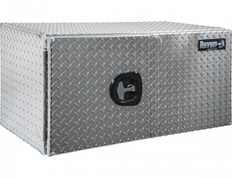 Image of 18x18x36 Inch Diamond Tread Aluminum Underbody Truck Box - Double Barn Door, 3-Point Compression Latch from Buyers Products. Part number: 1705205