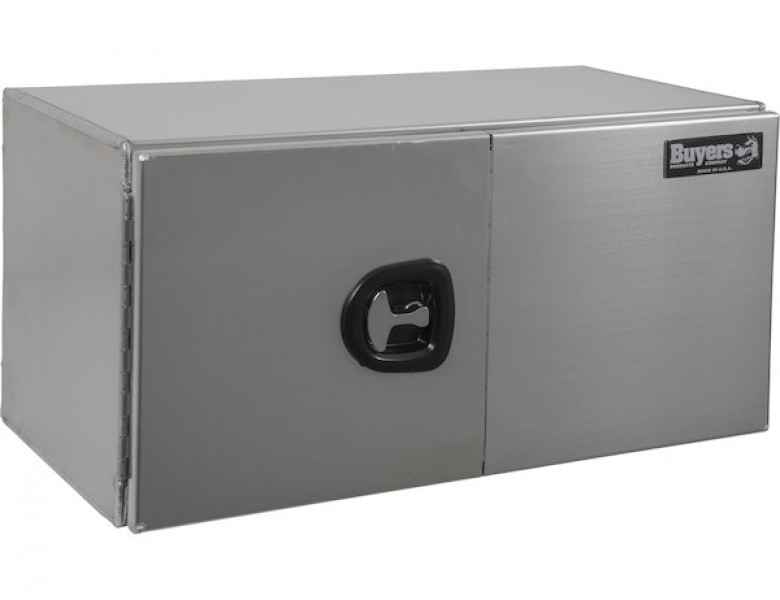 Image of 18x18x18 Inch Smooth Aluminum Underbody Truck Tool Box - Single Barn Door, Compression Latch from Buyers Products. Part number: 1705295