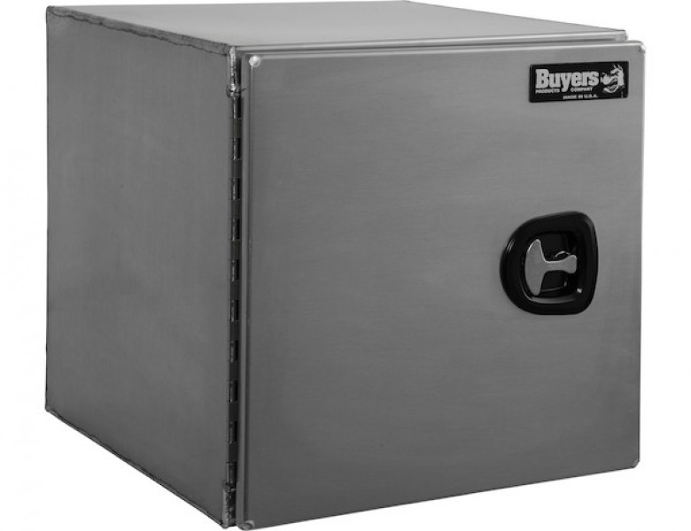 Image of 24x24x24 Inch Smooth Aluminum Underbody Truck Tool Box - Single Barn Door, Compression Latch from Buyers Products. Part number: 1705325