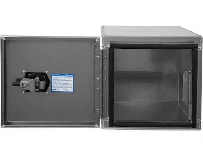 Image of 24x24x30 Inch Smooth Aluminum Underbody Truck Tool Box - Double Barn Door, 3-Point Compression Latch from Buyers Products. Part number: 1705333