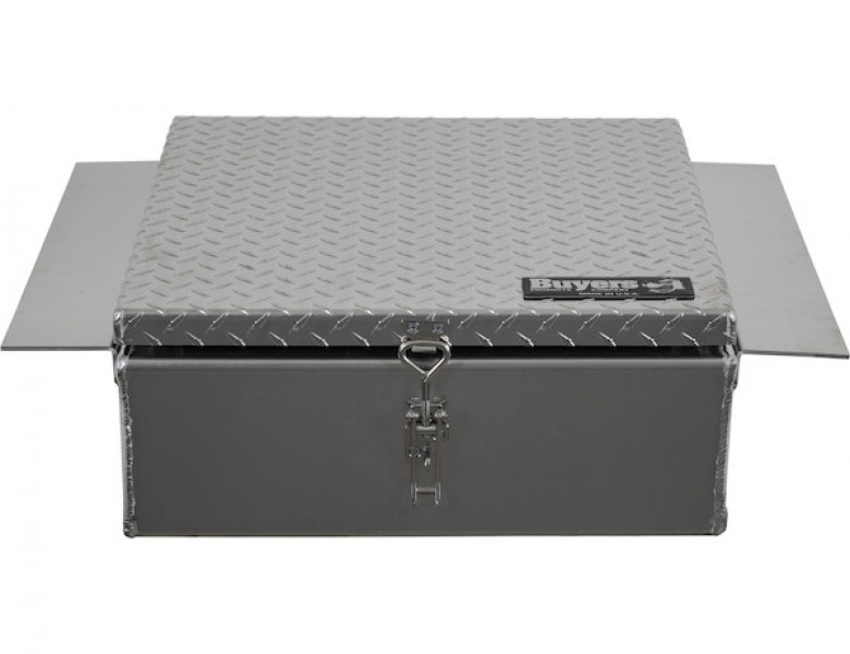 Image of 9x24x22 Inch Diamond Tread Aluminum In-Frame Truck Tool Box from Buyers Products. Part number: 1705384