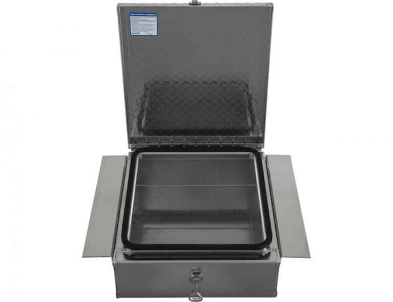 Image of 9x24x22 Inch Diamond Tread Aluminum In-Frame Truck Tool Box from Buyers Products. Part number: 1705384