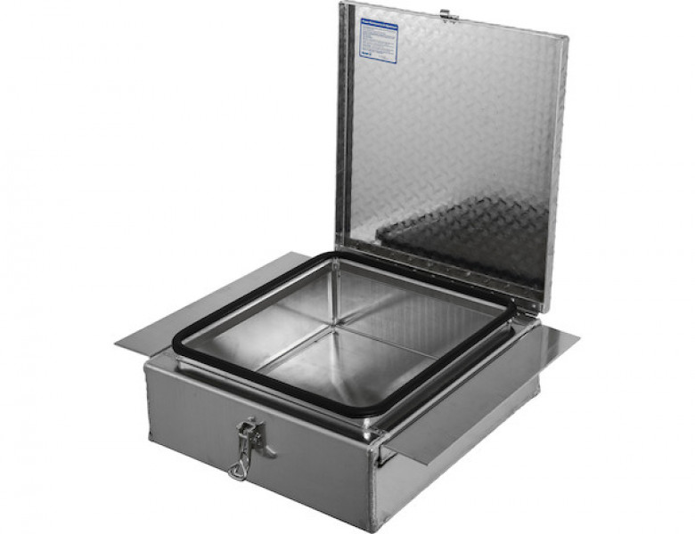 Image of 9x24x22 Inch Diamond Tread Aluminum In-Frame Truck Tool Box from Buyers Products. Part number: 1705384