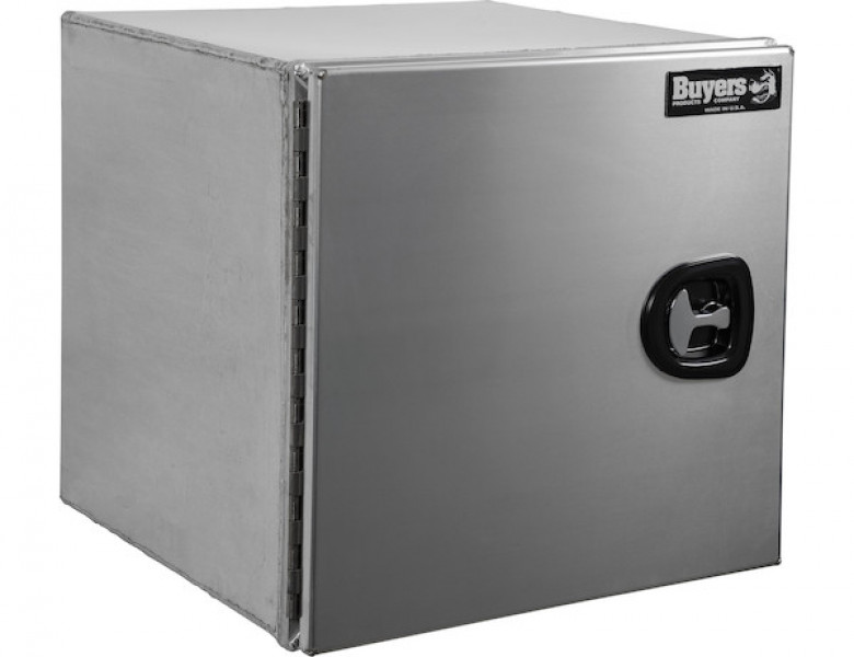 Image of 18x18x18 Inch Pro Series Smooth Aluminum Underbody Truck Box - Single Barn Door, Compression Latch from Buyers Products. Part number: 1705395