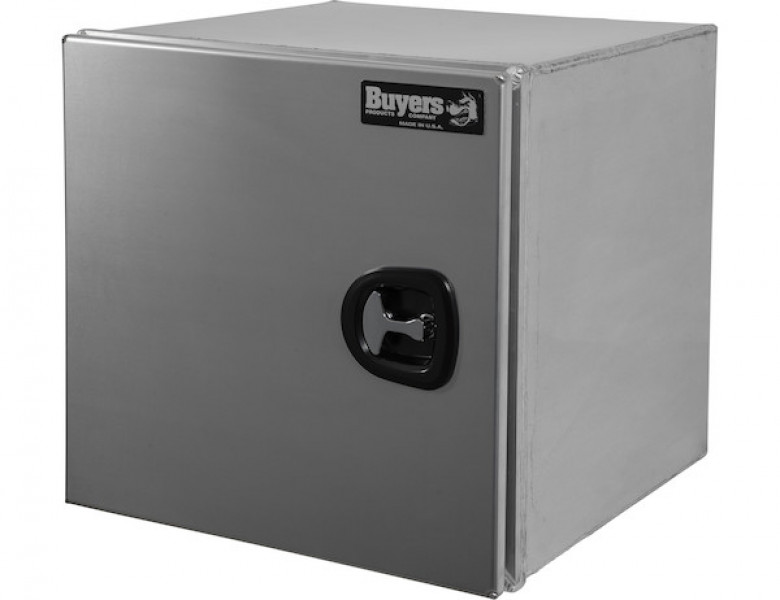 Image of 18x18x18 Inch Pro Series Smooth Aluminum Underbody Truck Box - Single Barn Door, Compression Latch from Buyers Products. Part number: 1705395