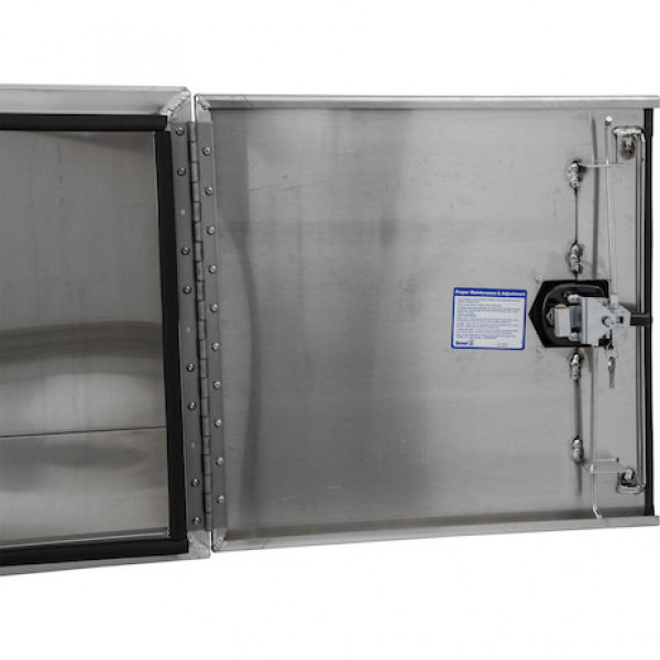 Image of 24x24x48 Inch Pro Series Smooth Aluminum Underbody Truck Box - Double Barn Door, 3-Point Compression Latch from Buyers Products. Part number: 1705440