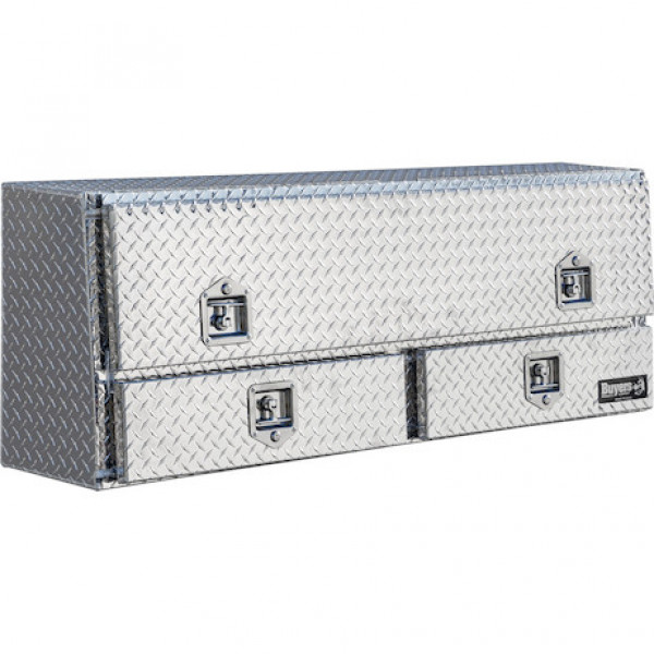 Image of 21x13x72 Inch Diamond Tread Aluminum Pick-Up Truck Contractor With Lower Drawers Topsider from Buyers Products. Part number: 1705641