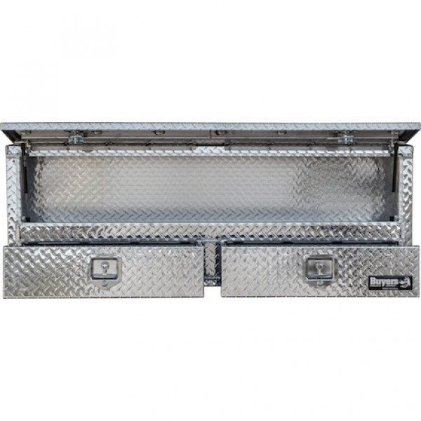 Image of 21x13x72 Inch Diamond Tread Aluminum Pick-Up Truck Contractor With Lower Drawers Topsider from Buyers Products. Part number: 1705641