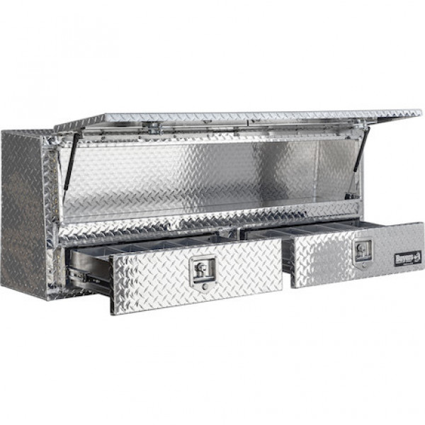 Image of 21x13x72 Inch Diamond Tread Aluminum Pick-Up Truck Contractor With Lower Drawers Topsider from Buyers Products. Part number: 1705641