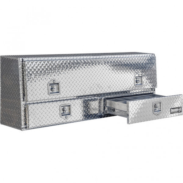 Image of 21x13x72 Inch Diamond Tread Aluminum Pick-Up Truck Contractor With Lower Drawers Topsider from Buyers Products. Part number: 1705641