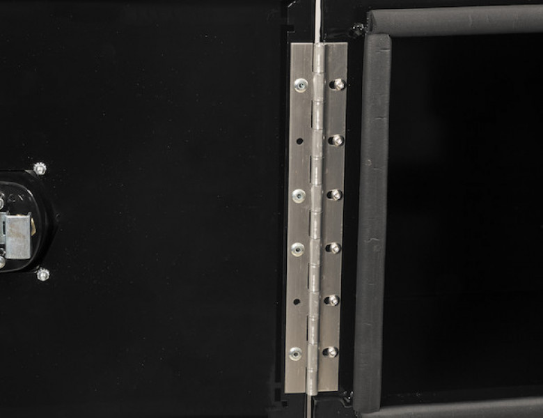Image of 24x24x36 Inch Black Smooth Aluminum Underbody Truck Tool Box - Double Barn Door, 3-Point Compression Latch from Buyers Products. Part number: 1705835
