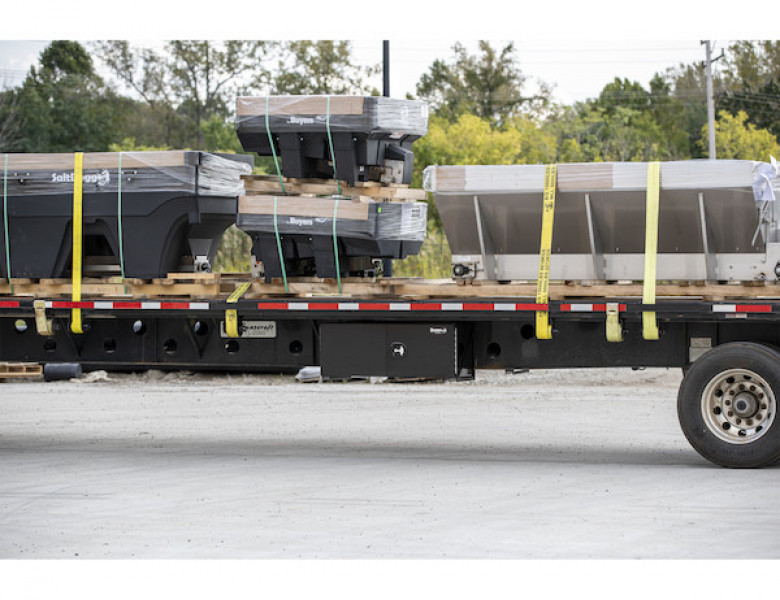 Image of 18x18x36 Inch Pro Series Black Smooth Aluminum Underbody Truck Box with Barn Door - Double Barn Door, 3-point Compression Latch from Buyers Products. Part number: 1705905