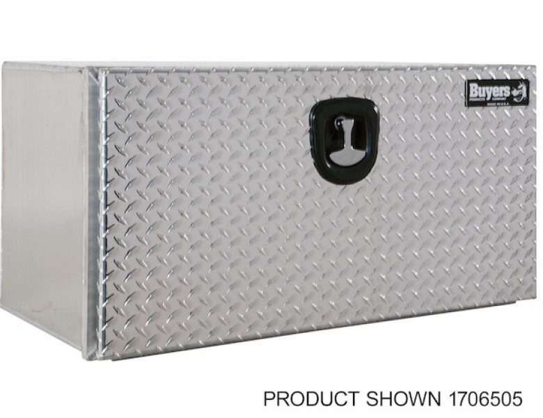 Image of 18x18x24 Pro Series Smooth Aluminum Underbody Truck Box with Diamond Tread Door from Buyers Products. Part number: 1706500