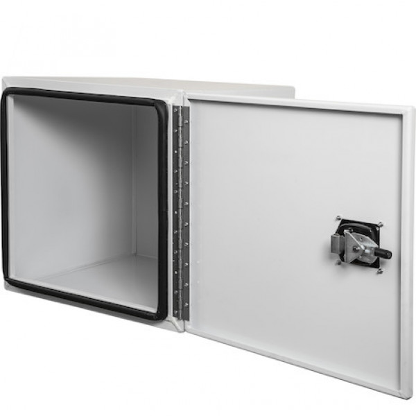 Image of 24x24x24 Inch Pro Series White Smooth Aluminum Underbody Truck Box- Single Barn Door, Compression Latch from Buyers Products. Part number: 1706931