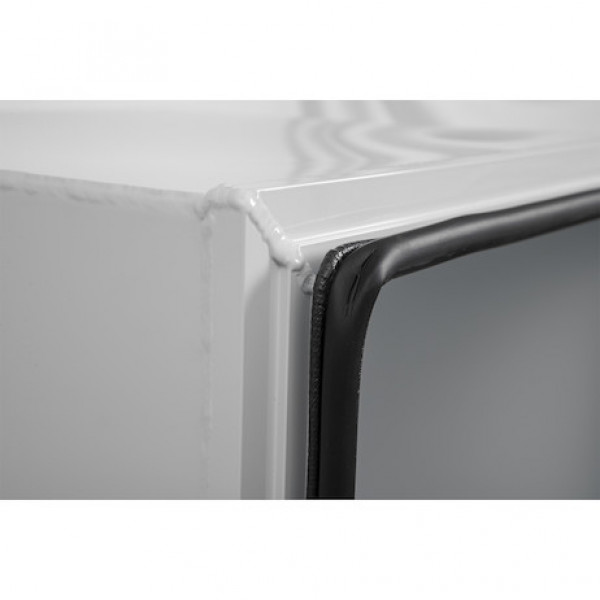 Image of 24x24x24 Inch Pro Series White Smooth Aluminum Underbody Truck Box- Single Barn Door, Compression Latch from Buyers Products. Part number: 1706931