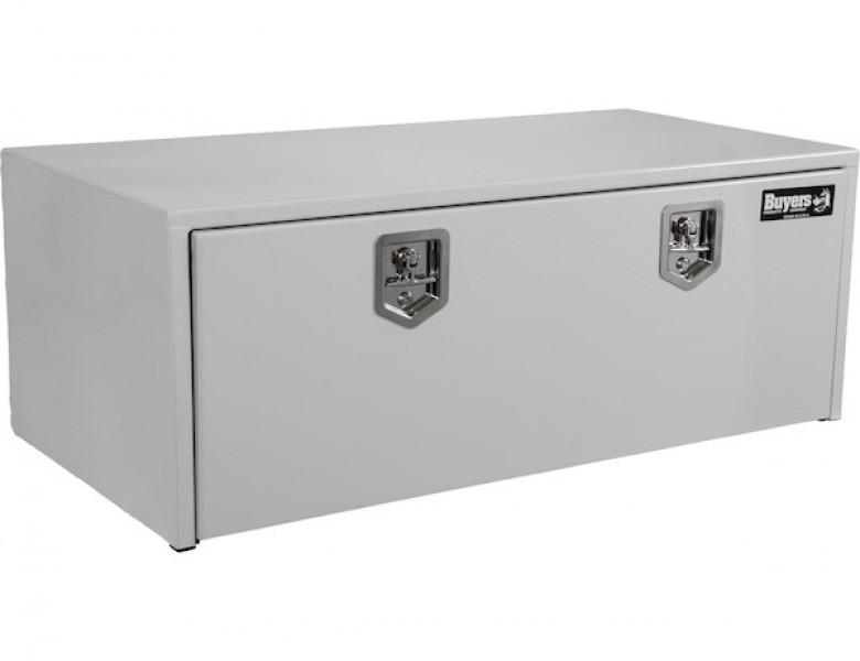 Image of 18x24x48 Inch White Steel Underbody Truck Box from Buyers Products. Part number: 1708410