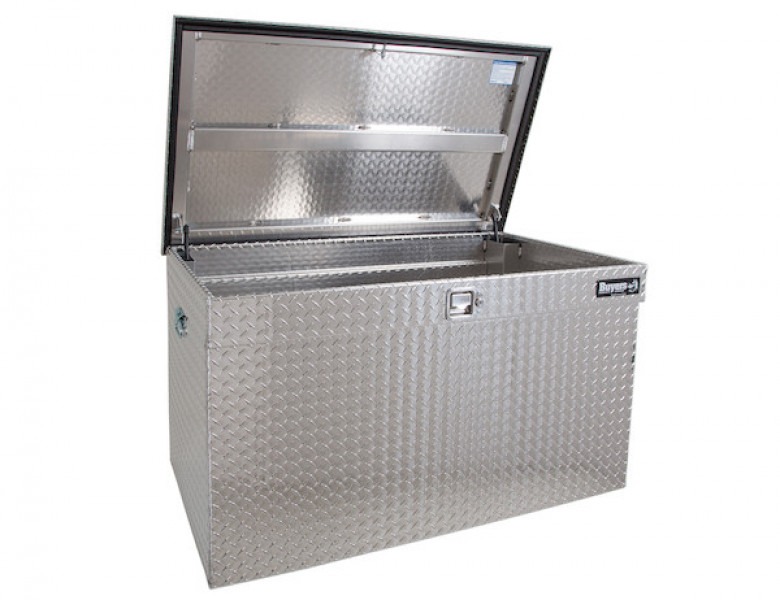 Image of 24(H) x 24(D) x 49(W) Inch Diamond Tread Aluminum All-Purpose Jumbo Chest from Buyers Products. Part number: 1712110