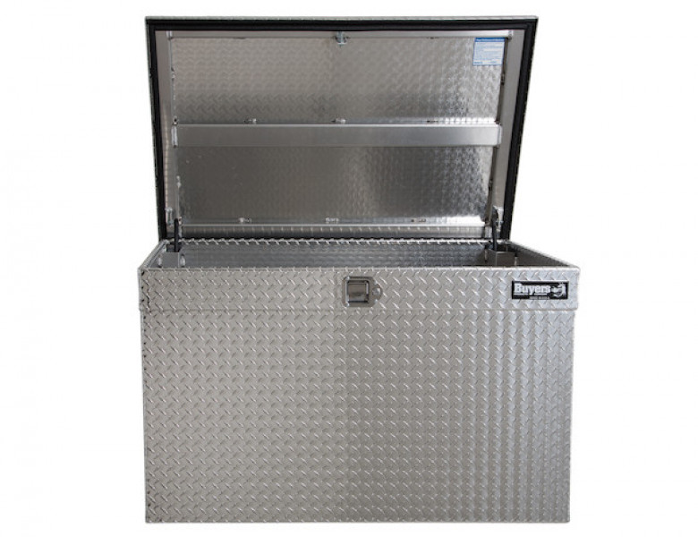 Image of 24(H) x 24(D) x 49(W) Inch Diamond Tread Aluminum All-Purpose Jumbo Chest from Buyers Products. Part number: 1712110