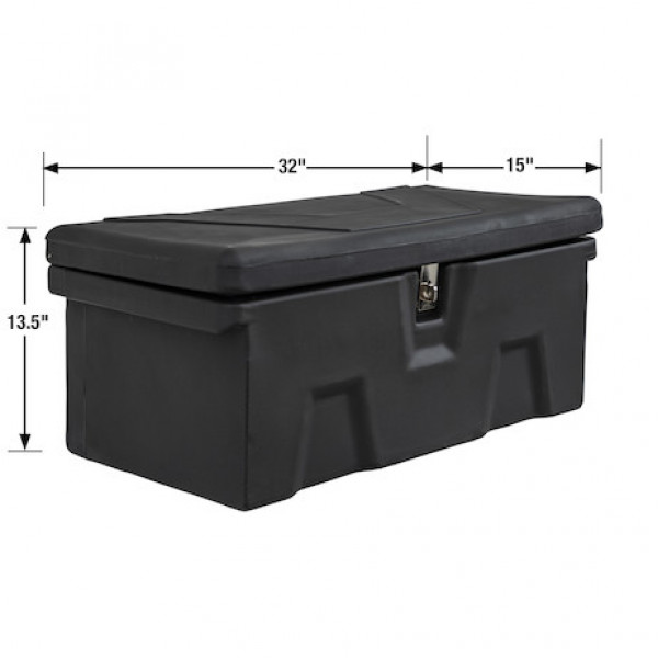 Image of 13.5x15/9.25x32/29.5 Inch Black Poly Multipurpose Chest from Buyers Products. Part number: 1712230