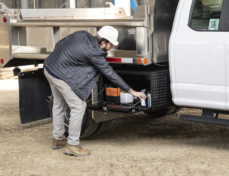 Image of 18x18x36 Inch Textured Matte Black Diamond Tread Aluminum Underbody Truck Box from Buyers Products. Part number: 1715105