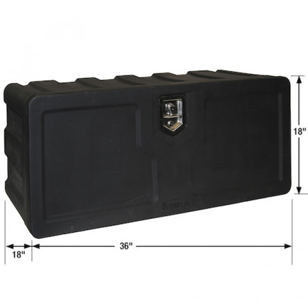 Image of 18x18x36 Inch Black Poly Underbody Truck Box from Buyers Products. Part number: 1717105