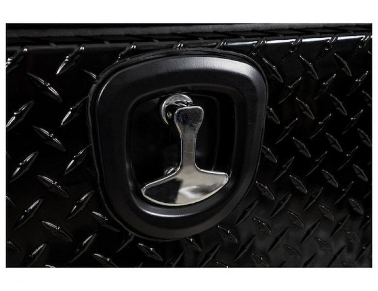 Image of 16x13x72 Inch Gloss Black Diamond Tread Aluminum Topsider Truck Box from Buyers Products. Part number: 1721551