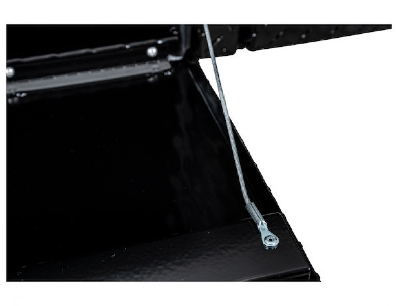 Image of 16x13x72 Inch Gloss Black Diamond Tread Aluminum Topsider Truck Box from Buyers Products. Part number: 1721551