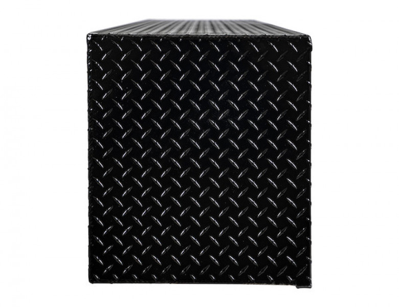 Image of 16x13x96 Inch Gloss Black Diamond Tread Aluminum Topsider Truck Box from Buyers Products. Part number: 1721561