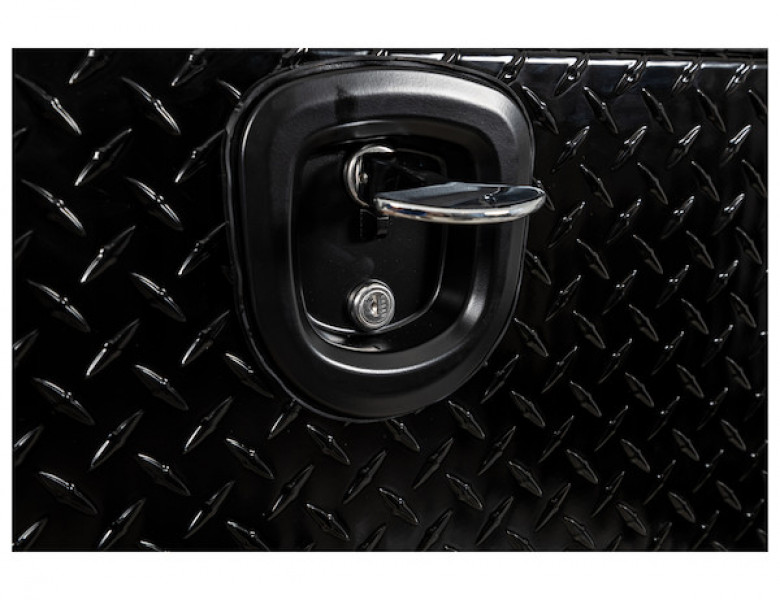 Image of 16x13x96 Inch Gloss Black Diamond Tread Aluminum Topsider Truck Box from Buyers Products. Part number: 1721561