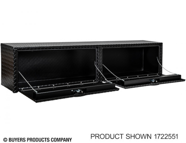 Image of 16x13x72 Textured Matte Black Diamond Tread Aluminum Topsider Truck Box from Buyers Products. Part number: 1722551