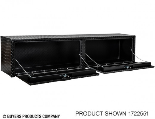 Image of 16x13x72 Textured Matte Black Diamond Tread Aluminum Topsider Truck Box from Buyers Products. Part number: 1722551