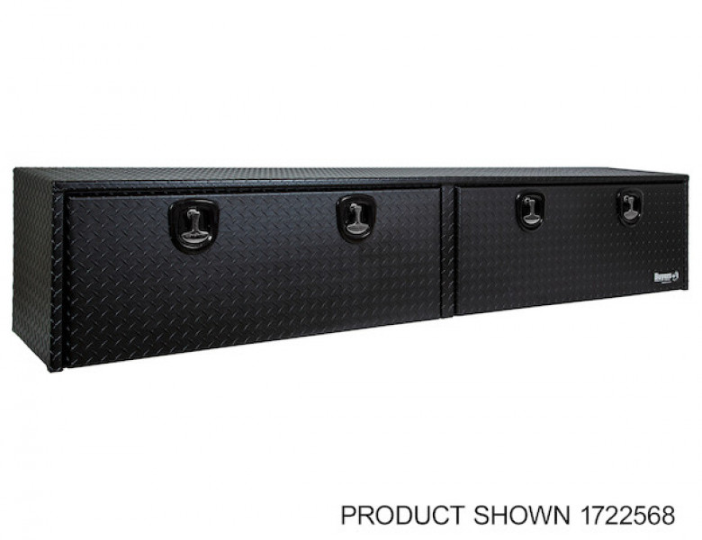 Image of 16x13x72 Textured Matte Black Diamond Tread Aluminum Topsider Truck Box from Buyers Products. Part number: 1722551