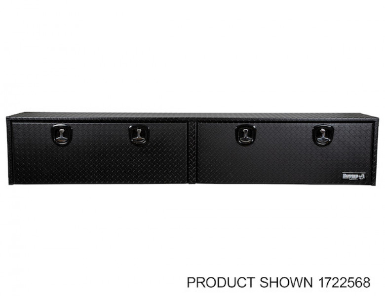 Image of 16x13x72 Textured Matte Black Diamond Tread Aluminum Topsider Truck Box from Buyers Products. Part number: 1722551