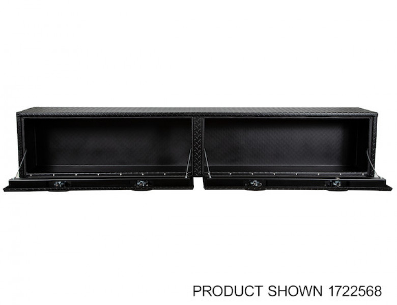 Image of 16x13x72 Textured Matte Black Diamond Tread Aluminum Topsider Truck Box from Buyers Products. Part number: 1722551