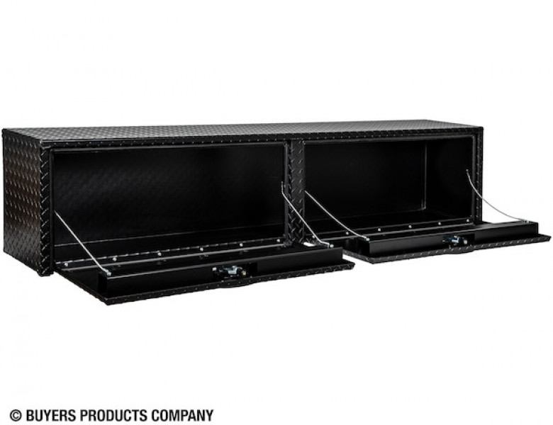 Image of 16x13x72 Textured Matte Black Diamond Tread Aluminum Topsider Truck Box from Buyers Products. Part number: 1722551