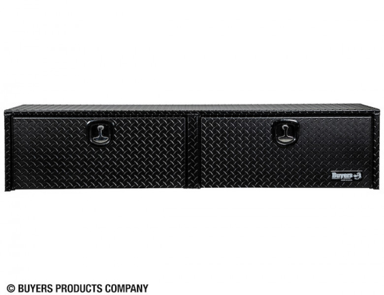 Image of 16x13x72 Textured Matte Black Diamond Tread Aluminum Topsider Truck Box from Buyers Products. Part number: 1722551