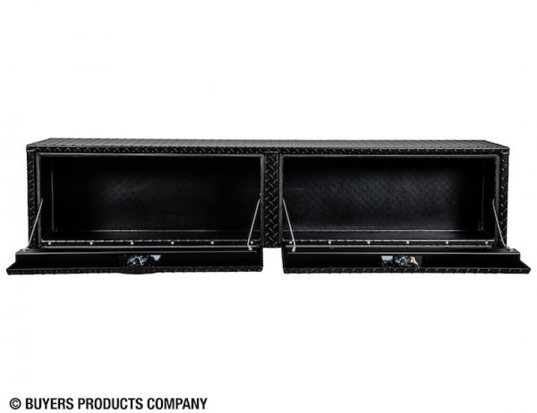 Image of 16x13x72 Textured Matte Black Diamond Tread Aluminum Topsider Truck Box from Buyers Products. Part number: 1722551