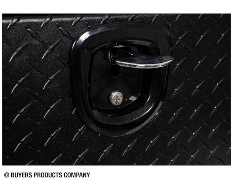 Image of 16x13x72 Textured Matte Black Diamond Tread Aluminum Topsider Truck Box from Buyers Products. Part number: 1722551