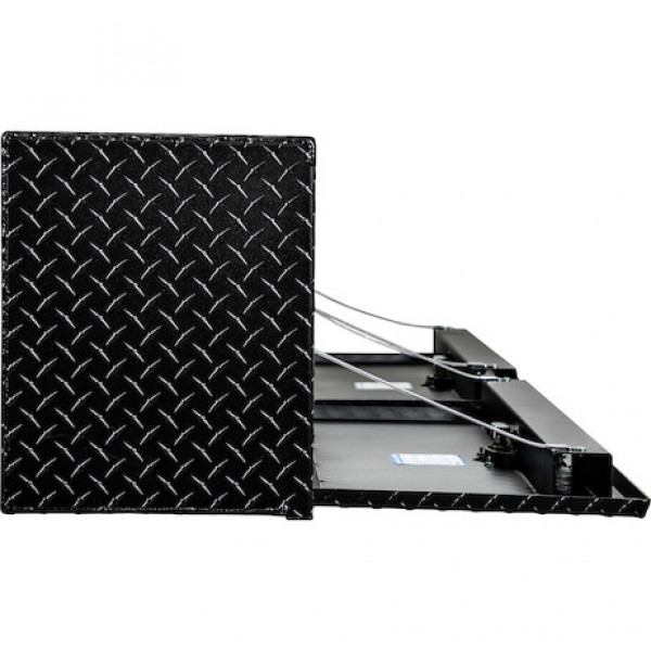 Image of 16x13x88 Textured Matte Black Diamond Tread Aluminum Topsider Truck Box from Buyers Products. Part number: 1722556