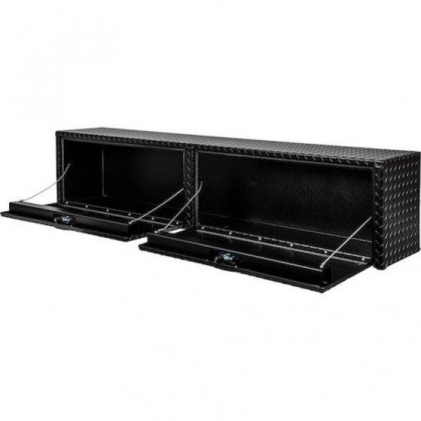 Image of 16x13x88 Textured Matte Black Diamond Tread Aluminum Topsider Truck Box from Buyers Products. Part number: 1722556