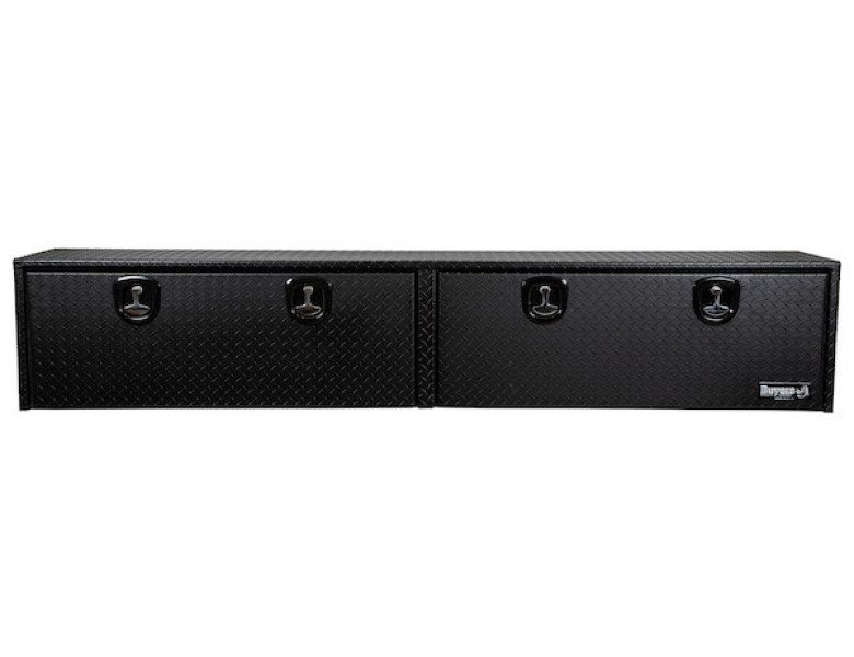 Image of 16x13x96 Textured Matte Black Diamond Tread Aluminum Topsider Truck Box from Buyers Products. Part number: 1722561