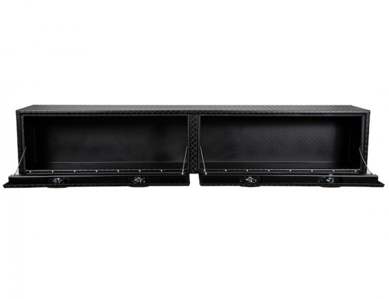 Image of 16x13x96 Textured Matte Black Diamond Tread Aluminum Topsider Truck Box from Buyers Products. Part number: 1722561