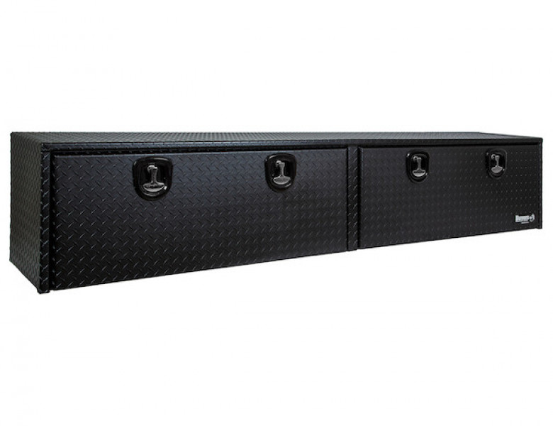 Image of 16x13x96 Textured Matte Black Diamond Tread Aluminum Topsider Truck Box from Buyers Products. Part number: 1722561