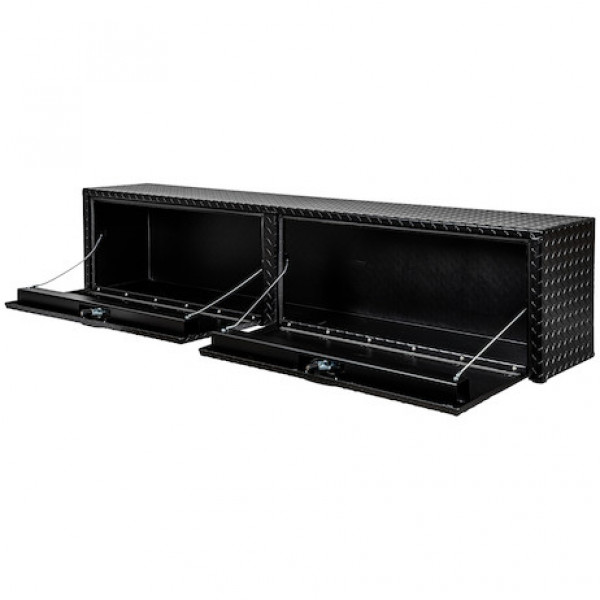 Image of 18x16x72 Textured Matte Black Diamond Tread Aluminum Topsider Truck Box from Buyers Products. Part number: 1722563