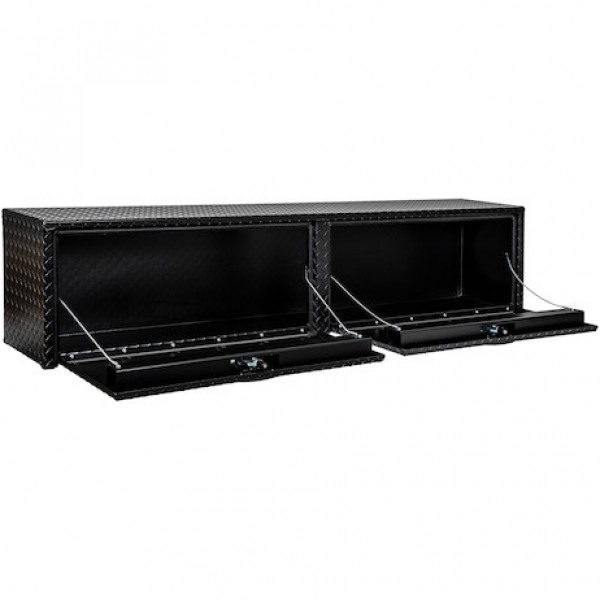 Image of 18x16x72 Textured Matte Black Diamond Tread Aluminum Topsider Truck Box from Buyers Products. Part number: 1722563