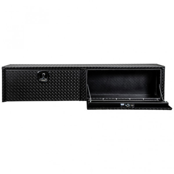 Image of 18x16x72 Textured Matte Black Diamond Tread Aluminum Topsider Truck Box from Buyers Products. Part number: 1722563