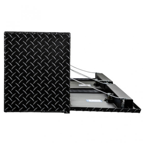 Image of 18x16x72 Textured Matte Black Diamond Tread Aluminum Topsider Truck Box from Buyers Products. Part number: 1722563