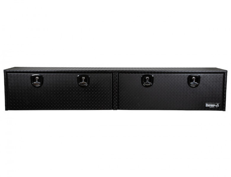 Image of 18x16x96 Textured Matte Black Diamond Tread Aluminum Topsider Truck Box from Buyers Products. Part number: 1722568