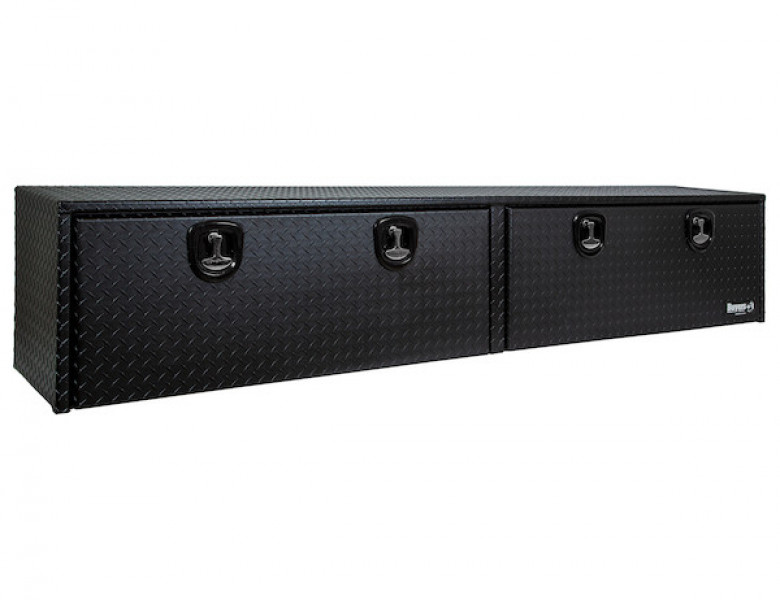 Image of 18x16x96 Textured Matte Black Diamond Tread Aluminum Topsider Truck Box from Buyers Products. Part number: 1722568